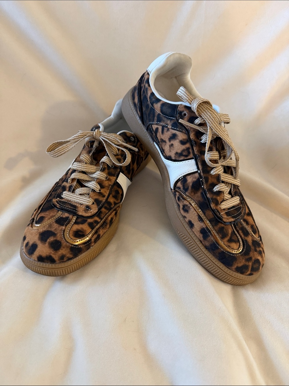Wild Pair Chargee Leopard Print Sneakers with White Accent